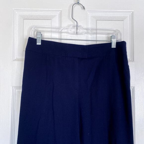 ESCADA Navy Blue Dress Pants Size 44 US 14 Trousers Straight Leg Slacks Office - Picture 5 of 6